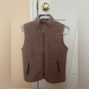 TNA Polartec Thermal Pro Mockneck Vest (Regular Length) in Warm Taupe, Size XS
